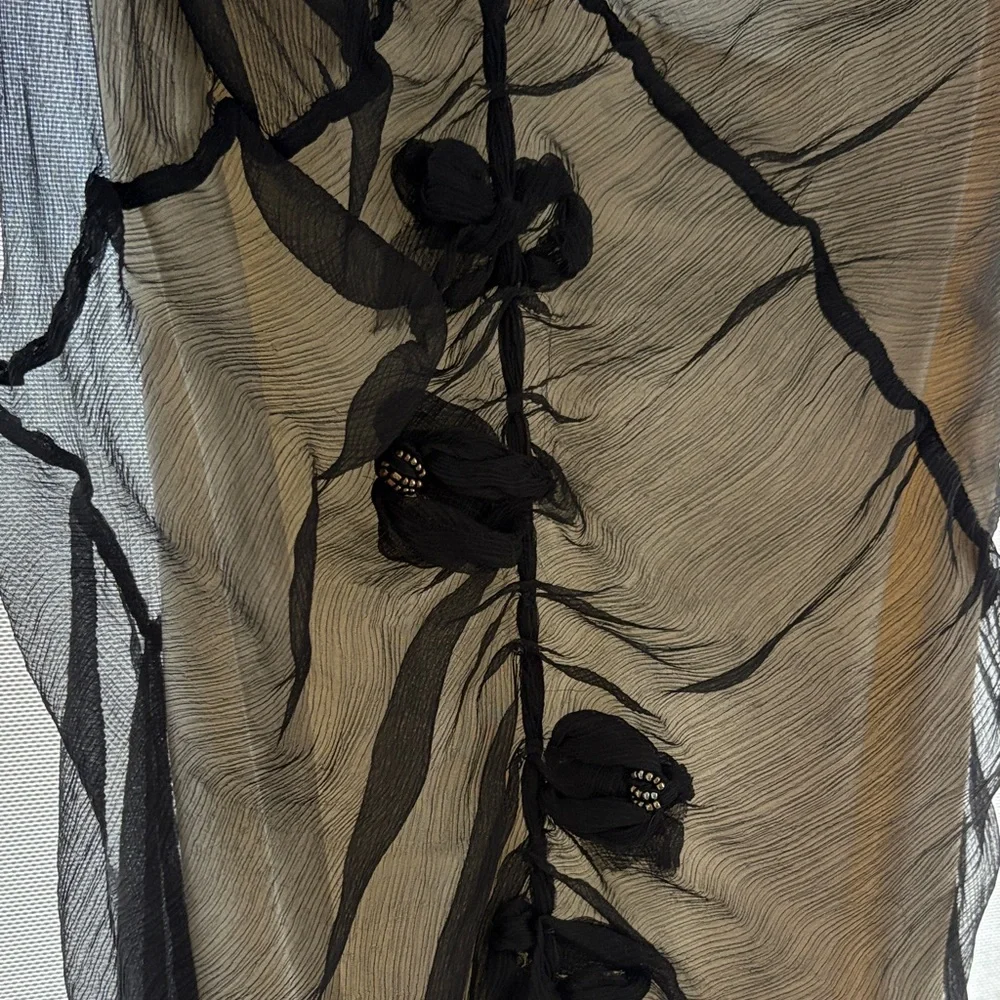 Max Studio Black Sheer Maxi Dress - Picture 2 of 7